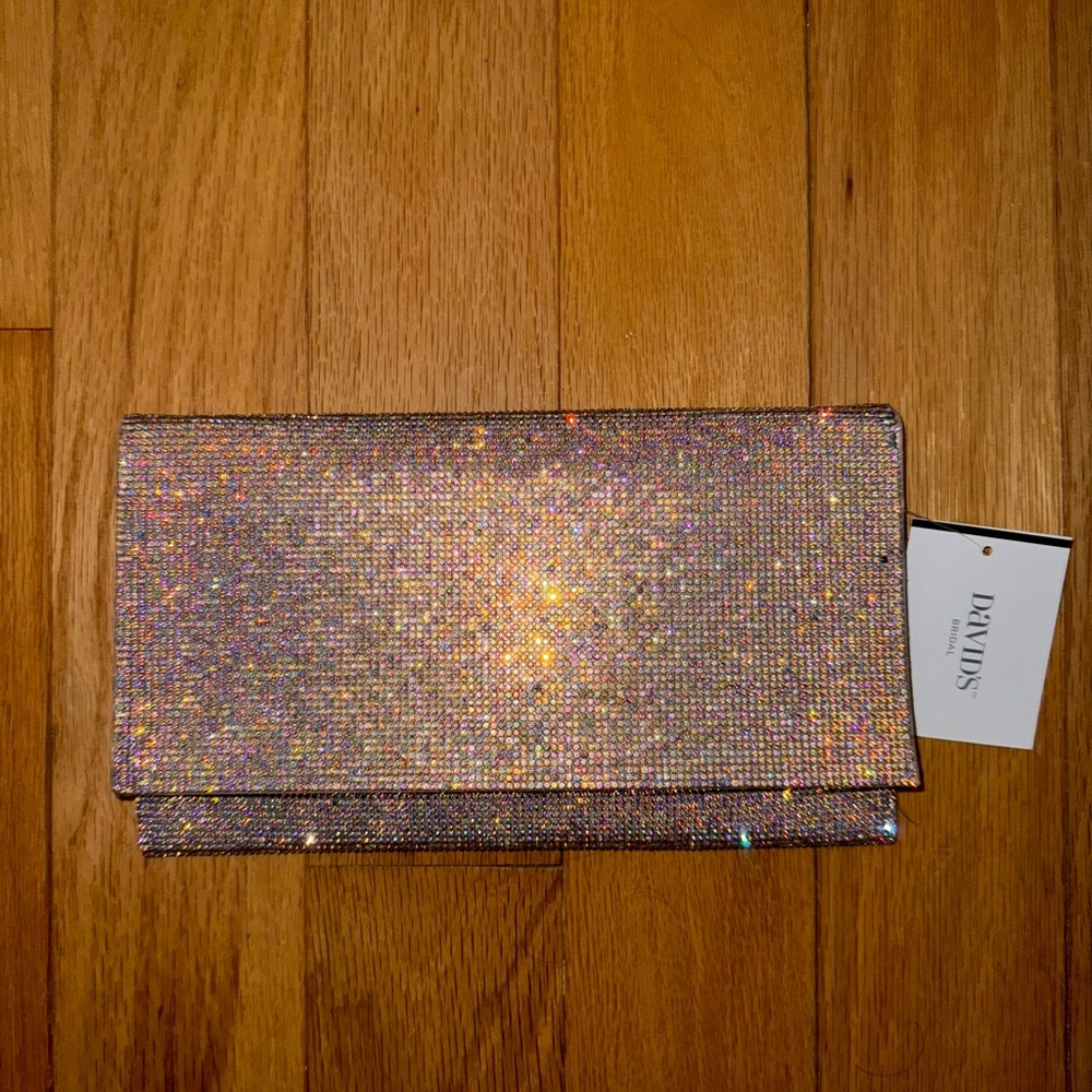 Crystal Clutch and Shoulder Chain Wallet